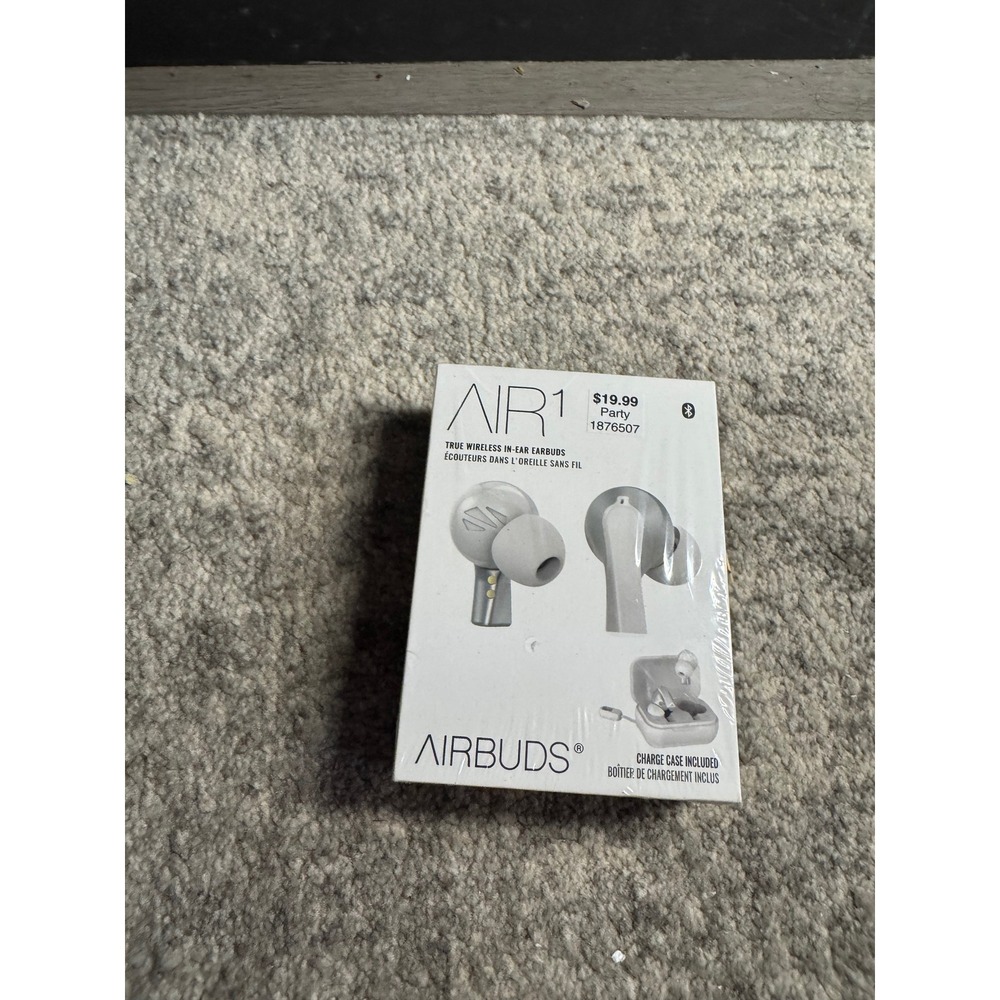 Airbuds Air1 True Wireless In-Ear Earbuds Bluetooth White with‎ Charging Case